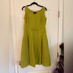 Cynthia Howie Green linen dress